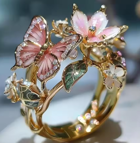 Vintage Golden Prifddinas Floral Ring